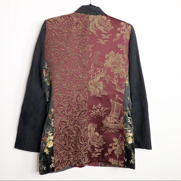 Reflections from the heart color fabric black jacquard blazer - Picture 2 of 12